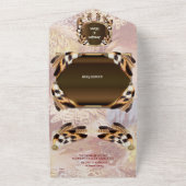 すべての要素が一つになったドリームキャッチャーの結婚式招待状 オールインワン招待状 (外側)