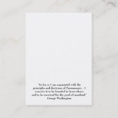 すべての見る目が付いている手描きの正方形そしてコンパス 名刺 (裏面)