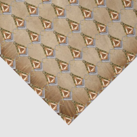 すべての見る目が付いている手描きの正方形そしてコンパス 薄葉紙 (詳細)