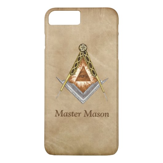 すべての見る目が付いている手描きの正方形そしてコンパス Case-Mate iPhoneケース (裏面)