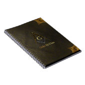 すべての見る目が付いている正方形そしてコンパス ノートブック (右側)