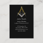 すべての見る目が付いている正方形そしてコンパス 名刺 (正面)