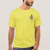 すべての見る目が付いている正方形及びコンパス Tシャツ (正面)