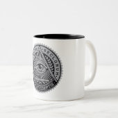 すべての見る目のマグ ツートーンマグカップ (正面右)