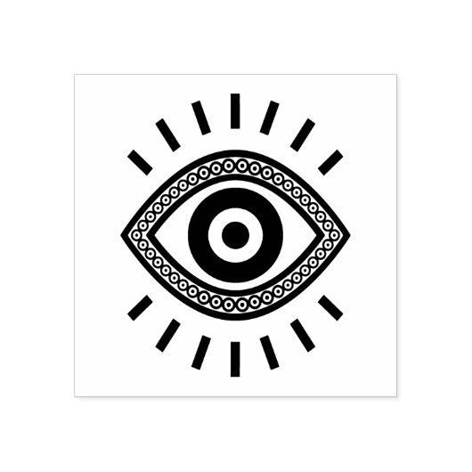 すべての見る目、三目、悪い目の保護 ラバースタンプ (インプリント)