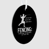 すべての親のおもしろいフェンシングプレーヤーフェンス オーナメント (正面)