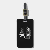 すべての親のおもしろいフェンシングプレーヤーフェンス ラゲッジタグ (正面縦)