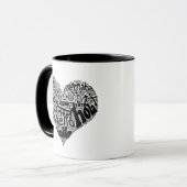 すべての言語の打つハートに挨拶して下さい マグカップ (正面左)