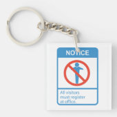 すべての訪問者に通知 キーホルダー (正面)