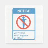 すべての訪問者に通知 スタンダードランチョンナプキン (正面)