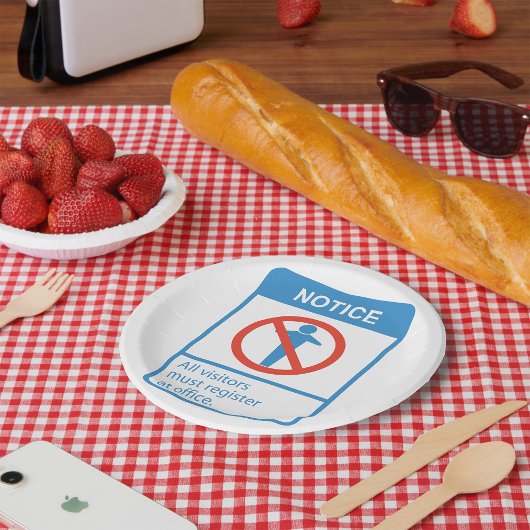 すべての訪問者に通知 ペーパープレート