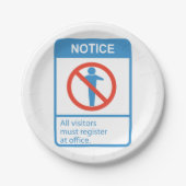 すべての訪問者に通知 ペーパープレート (正面)