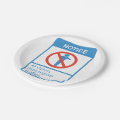 すべての訪問者に通知 ペーパープレート (アングル)