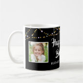 すべての誕生日その後と今の写真パーソナライズされた コーヒーマグカップ (左)