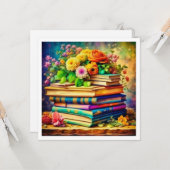 すべての誕生日は新しい章である |ヴィンテージブック カード (正面/裏面インサイチュ)