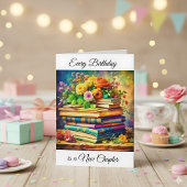 すべての誕生日は新しい章である |ヴィンテージブック カード