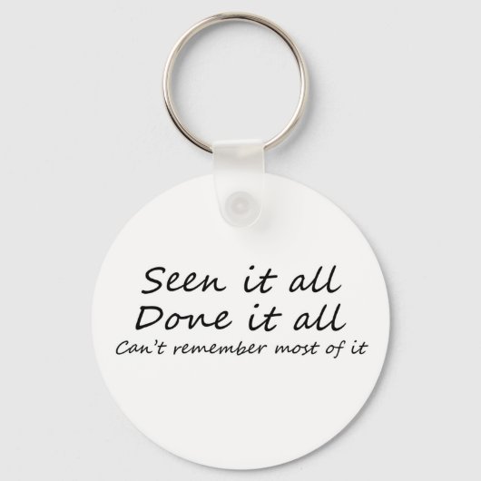 すべての誕生日ジョークのすべての実行を見てアイディア老年 キーホルダー (正面)