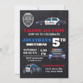 すべての警察部隊に年齢誕生日を呼び出す 招待状 (正面)