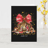 すべての贈り物の中で最も偉大な キリスト教の降誕劇 カード (黄色い花)