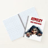 すべての赤い不気味な魔女ハロウィーンを見る ノートブック (内部)