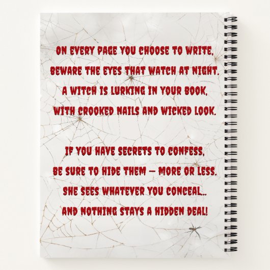 すべての赤い不気味な魔女ハロウィーンを見る ノートブック (裏面)