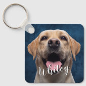 すべての足のカスタム問題の両面ドッグフォト&引用文 キーホルダー (正面)