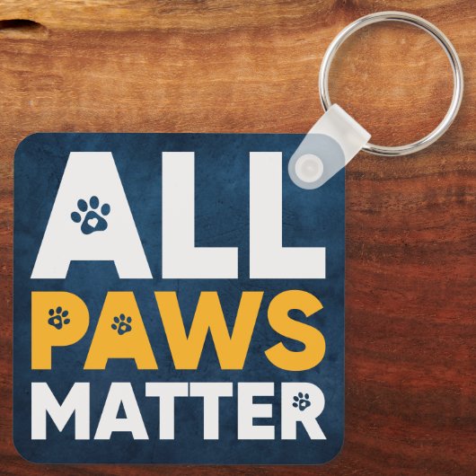 すべての足のカスタム問題の両面ドッグフォト&引用文 キーホルダー (裏面)