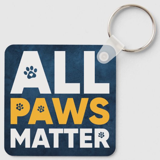 すべての足のカスタム問題の両面ドッグフォト&引用文 キーホルダー (裏面)