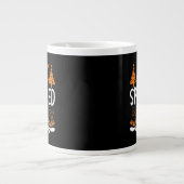 すべての跳ね上げ – クリスマスデザイン ジャンボコーヒーマグカップ (正面)
