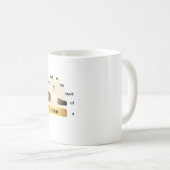 "すべての転落は上昇の始まり - 希望への飛躍" コーヒーマグカップ (正面右)
