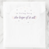 すべての迅速なステッカーの希望のために生きる 楕円形シール (バッグ)