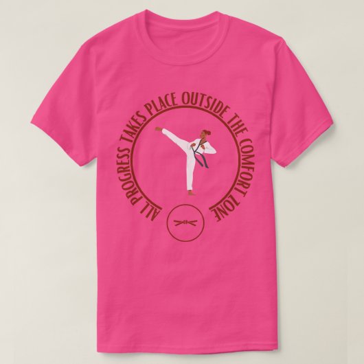 すべての進行は心地よい域の外で Tシャツ (デザイン正面)