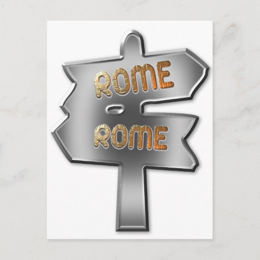 すべての道がローマに通じる ポストカード (正面)