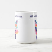 すべての道が私の猫をおもしろい導く コーヒーマグカップ (中央)