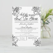 「すべての道はあなたへ」ウェディング招待状 案内状 (スタンド正面)