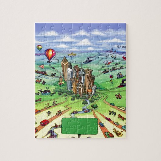 すべての道はアトランタジョージアに導きます ジグソーパズル (縦)