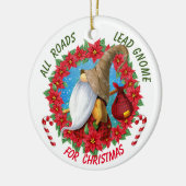 すべての道はクリスマスにノームへ続く セラミックオーナメント (左)