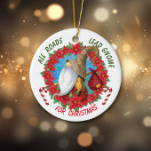 すべての道はクリスマスにノームへ続く セラミックオーナメント