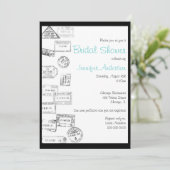 すべての道路があなたに私を導いた – ブライダルシャワー招待 招待状 (スタンド正面)