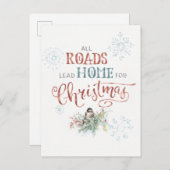 すべての道路がクリスマスに帰宅 シーズンポストカード (正面/裏面)