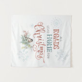 すべての道路がクリスマスに故郷に向かう タペストリー (正面(横))