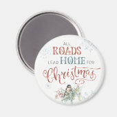 すべての道路がクリスマスに故郷に向かう マグネット (正面/裏面)