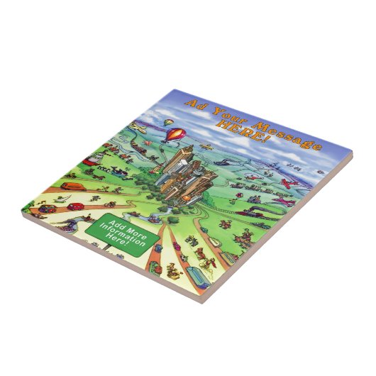 すべての道路はアトランタ・ジョージアにつながる タイル (側面)