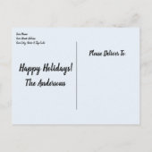 すべての道路はヴィンテージピックアップトラックでホームにリード シーズンポストカード (裏面)