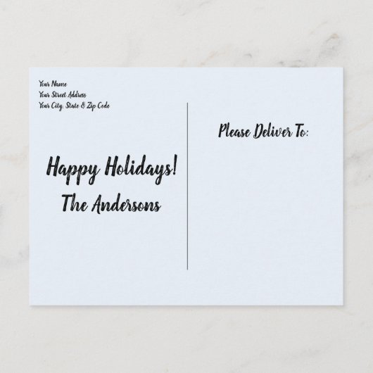 すべての道路はヴィンテージピックアップトラックでホームにリード シーズンポストカード (裏面)