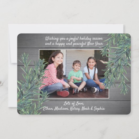 すべての道路リードホーム住所の変更クリスマス2写真 シーズンカード (裏面)