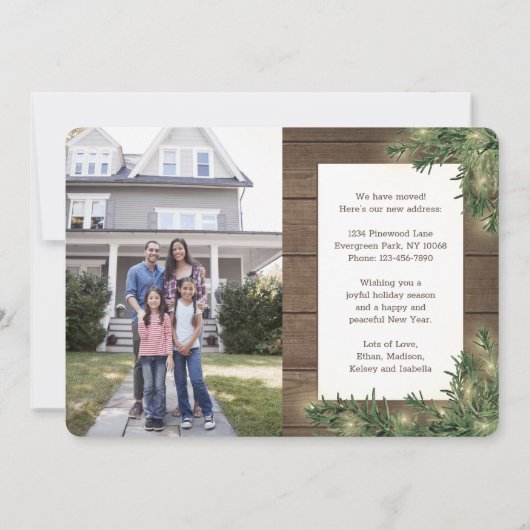 すべての道路リードホーム新しい住所2写真クリスマス シーズンカード (裏面)