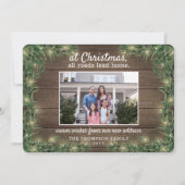 すべての道路リードホーム新しい住所2写真クリスマス シーズンカード (正面)