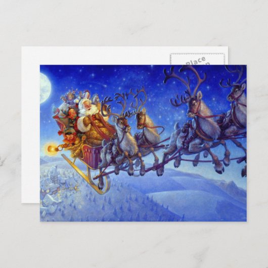 すべての遠くにクリスマスをダッシュ遠くにダッシュ シーズンポストカード (正面/裏面)