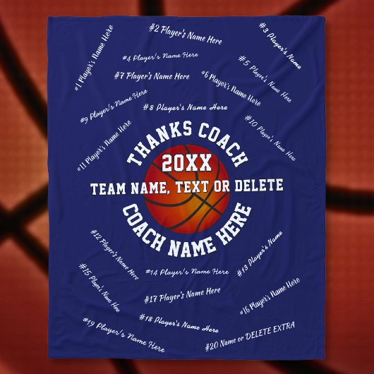 すべての選手がバスケットボールのコーチのギフトの名前をコーチ フリースブランケット